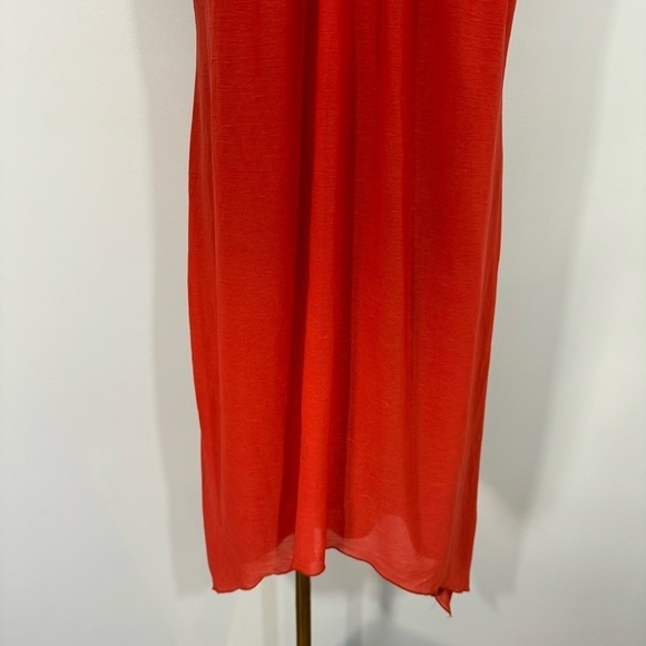 Le Chateau Beaded Boho Shift Dress Sz Small Orange Gold Cocktail Party Relaxed - Picture 4 of 12